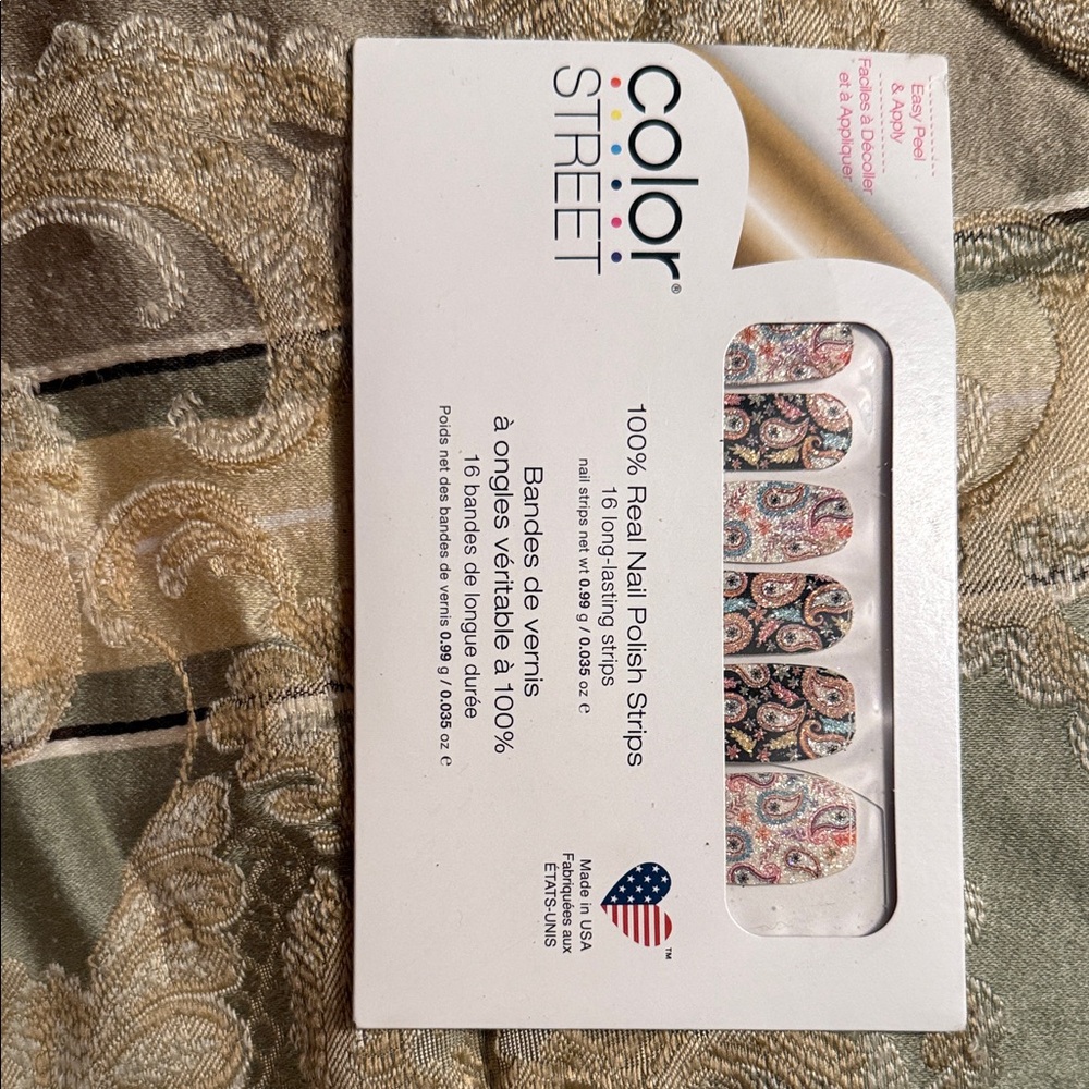 Color Street Paisley Nail Polish Strips - Pink and Blue